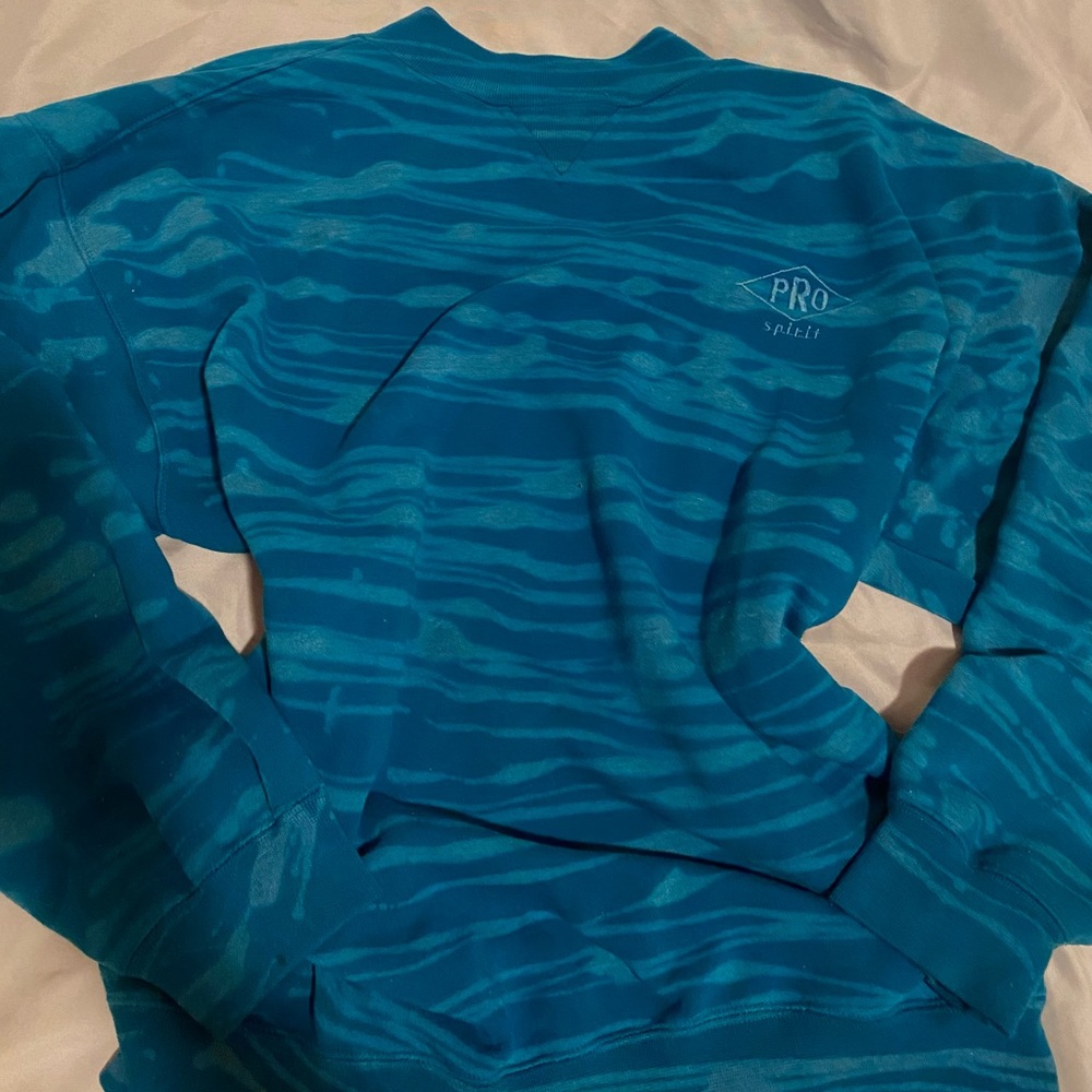 Thrifted and Customized 90s Crewneck in Indigo